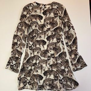 H&M Leopard Bengal Cat Print Dress size 4 (EUC)